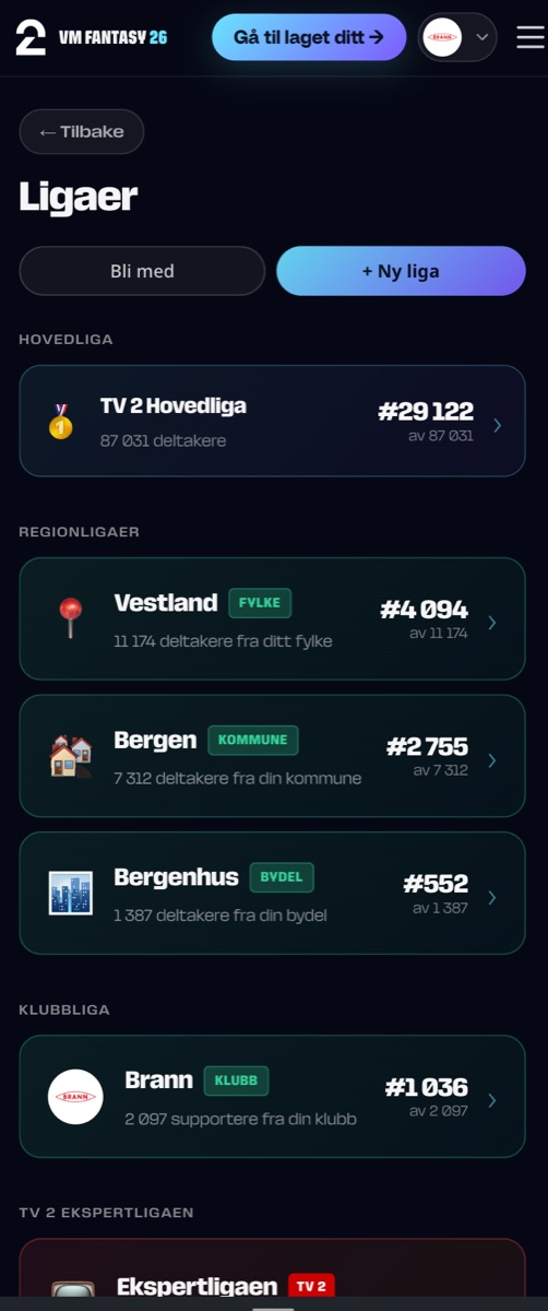VM Fantasy - leagues on mobile